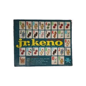 JR. KENO ED-U-CARDS Board Game 1962 Complete Nice Condition